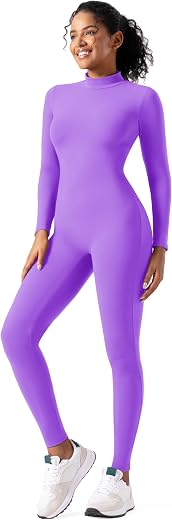Speerise Adult High Neck Zip One Piece Unitard Full Body Leotard