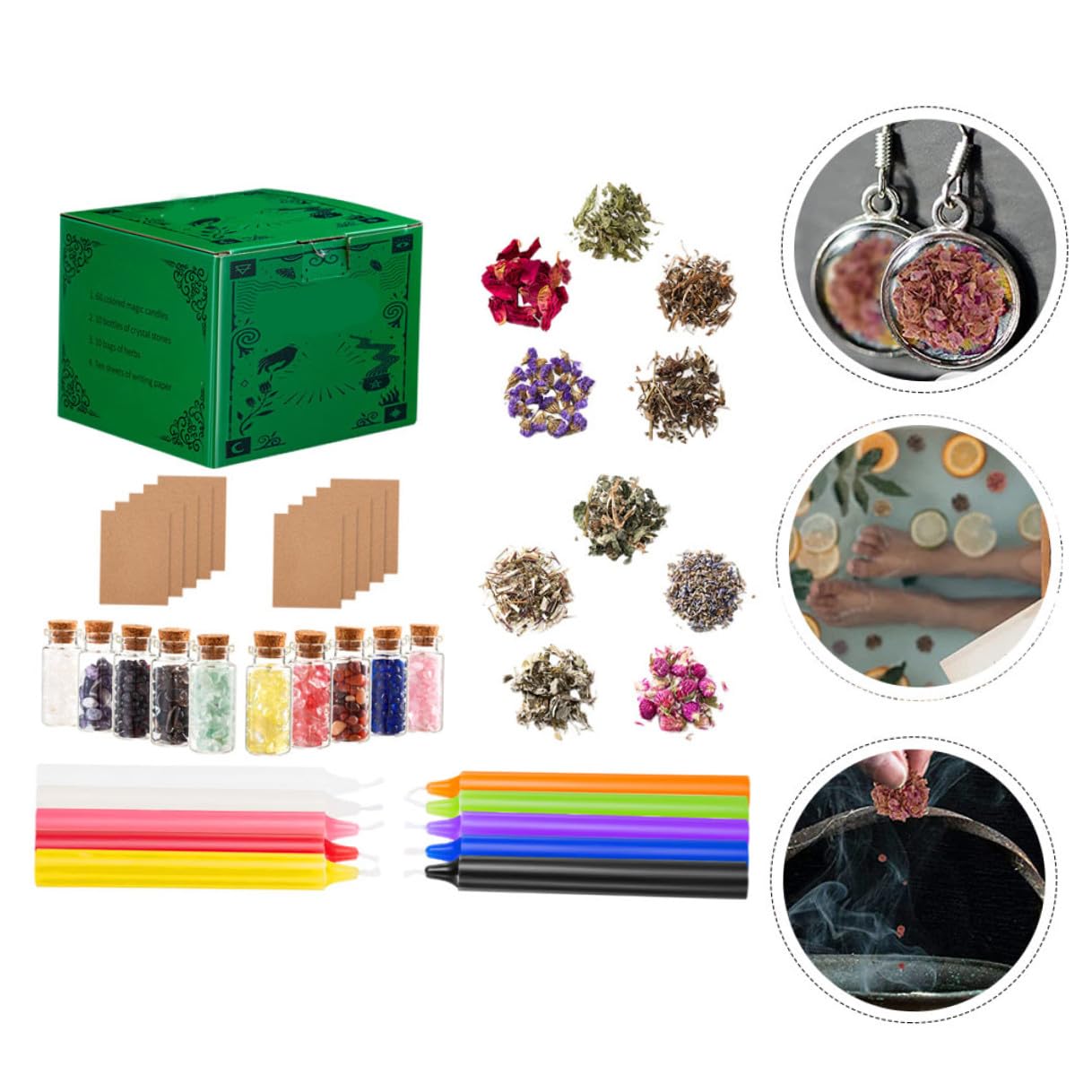 Kit de Velas de Brujería para Principiantes Cera de Parafina