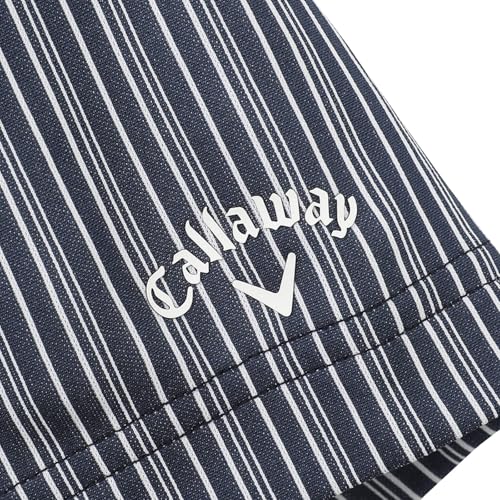 [キャロウェイ] レディース 半袖 ポロシャツ (吸汗速乾性・ストライプ柄) / ゴルフ / C25134205 1120_ネイビー LL 10枚目