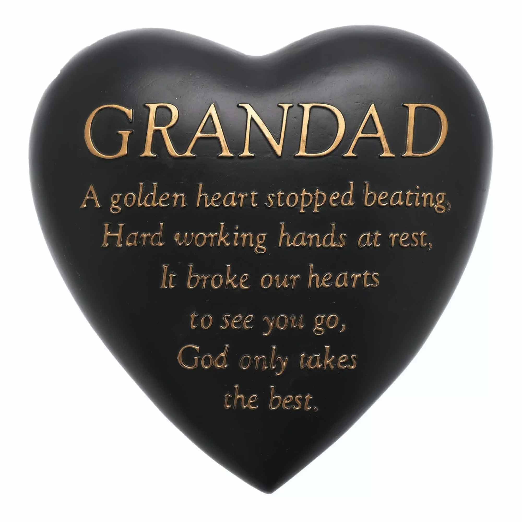 Gifts 4 All Multicolor Graveside Memorial Plaque For Grandad, Rip Grandad Memory Stone, Grandad Memorial Grave Stone, Grave Ornament Tribute To Grandad