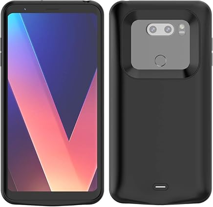 Banath Funda para LG V30 4200mAh Bateria, Carcasa Recargable de Bater?a Externa Cargador Port?til de Carga Back Case - Negro