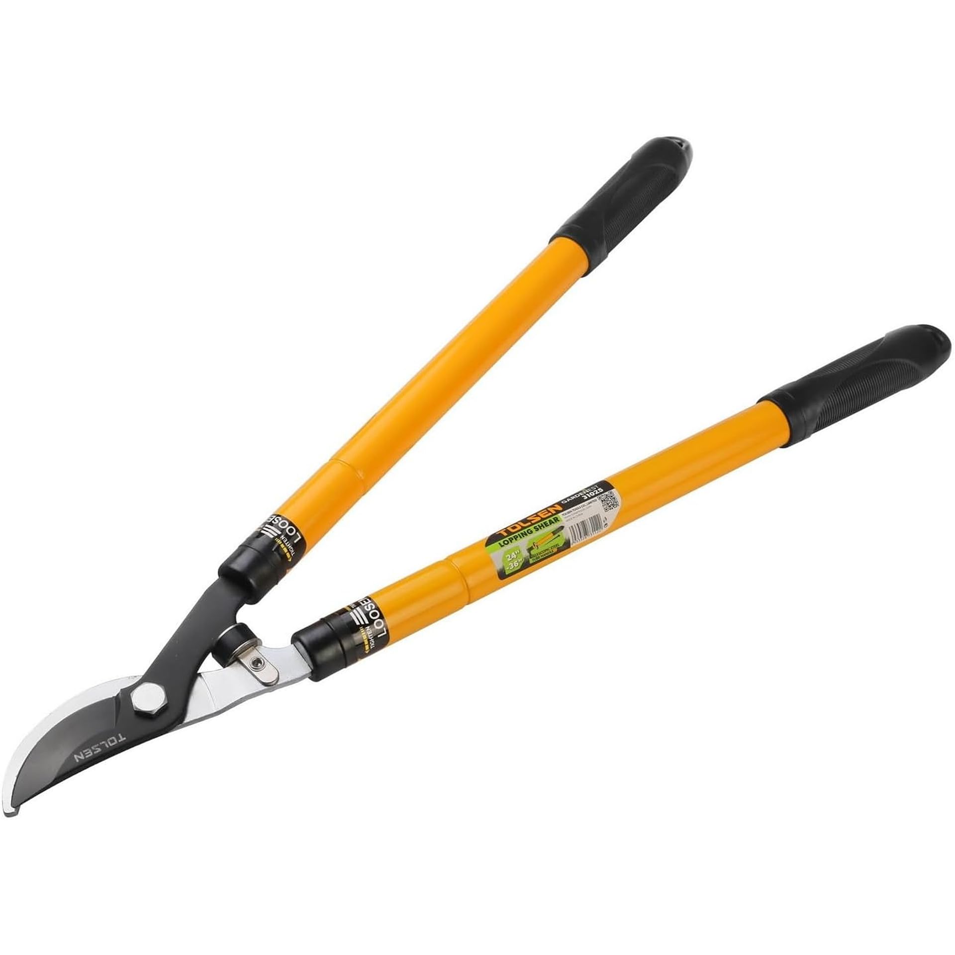 Bypass Loppers and Pruners, Telescoping Tree Pruner, Anvil Lopper, Ratchet Extendable Handle from 26-36 Inches, Heavy Duty Branch Cutters, Pruning Shears, Tree Clippers, Ratchet Anvil Lopper