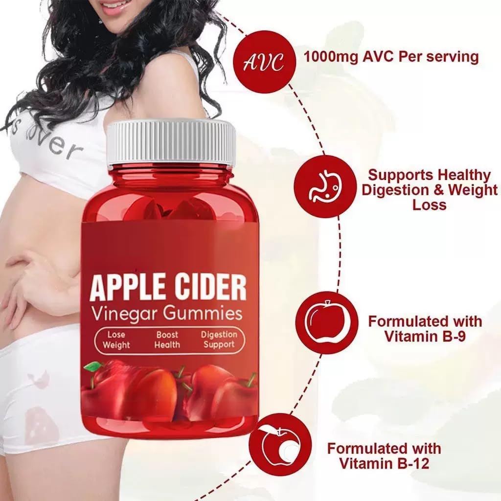 Vinagre de sidra de manzana - Desintoxicación y limpieza de la salud digestiva - Vegano, apto para dietas cetogénicas, sin OGM y sin gluten