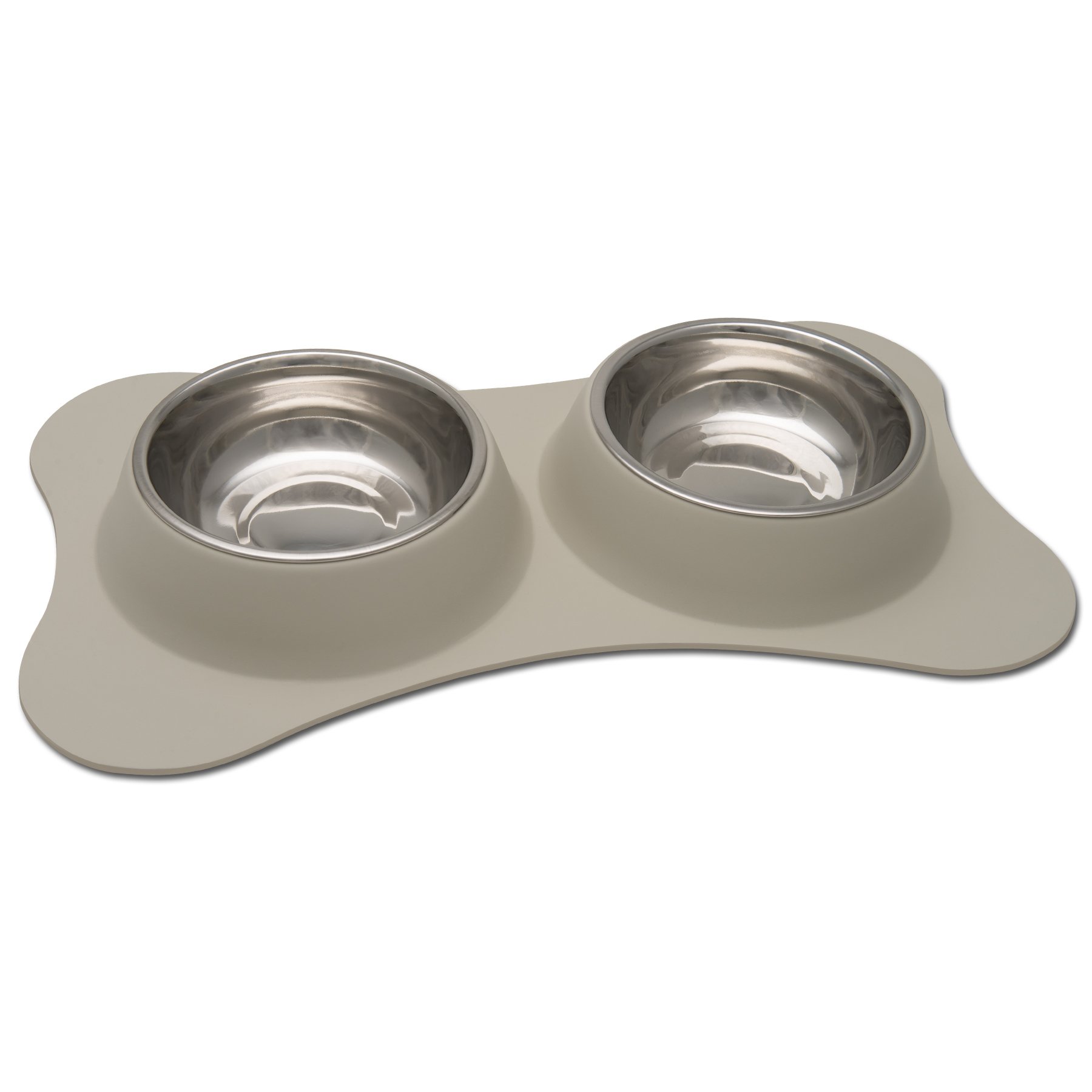 Loving Pets Bone Shaped Flex Diner for Dogs, Biscuit, Small