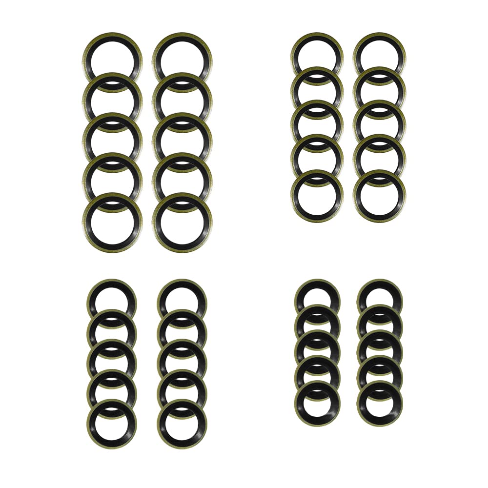 40 PCS Fuel Sealing Washers Banjo Bolt Seal Washers Fits