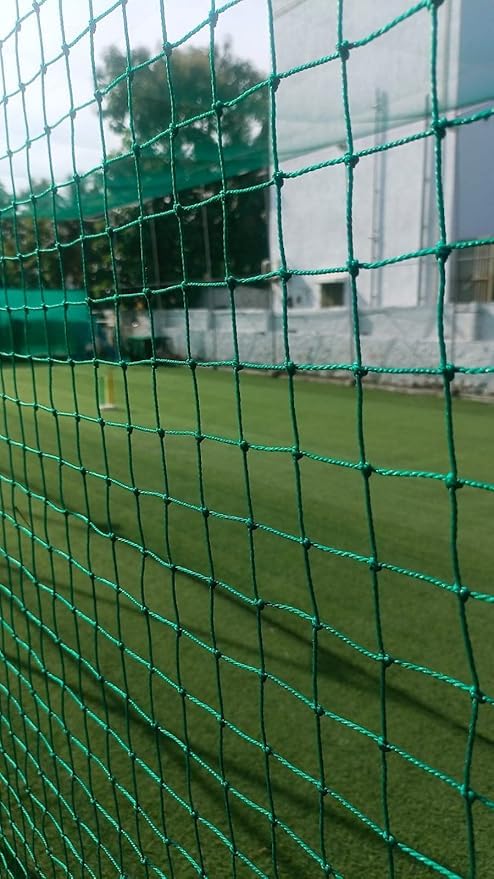 Zain Sports Cricket Net for Practice | Full Size Outdoor Netting Setup with Poles and Stand | Portable Batting Cage for Garden, Terrace, Backyard | Training Equipment for Kids & Adults (10x30 feet) 3