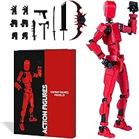 Rolling Art Model 13 Action Figure Set - Multi-Jointed Movable Posable Toy with 3 Hands, 6 Weapons & Gift Box