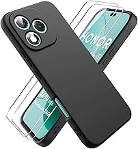 Ikziwreo Cover per Honor 400 Lite 5G,Custodia in Silicone Morbido TPU Liquido,Case Protettiva Gomma Antiurto - Nero