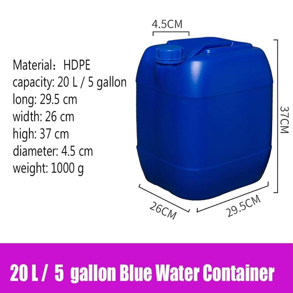 Contenitori d'Acqua Contenitori L'acqua Portatili,Serbatoio dell'Acqua Campeggio, Secchio Plastica Stoccaggio dell'Acqua Emergenza, Brocca for L'acqua Campeggio All'aperto