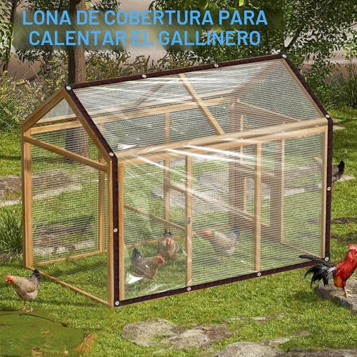 Lona impermeable transparente con ojales de 3x4m para aislamiento de plantas 4