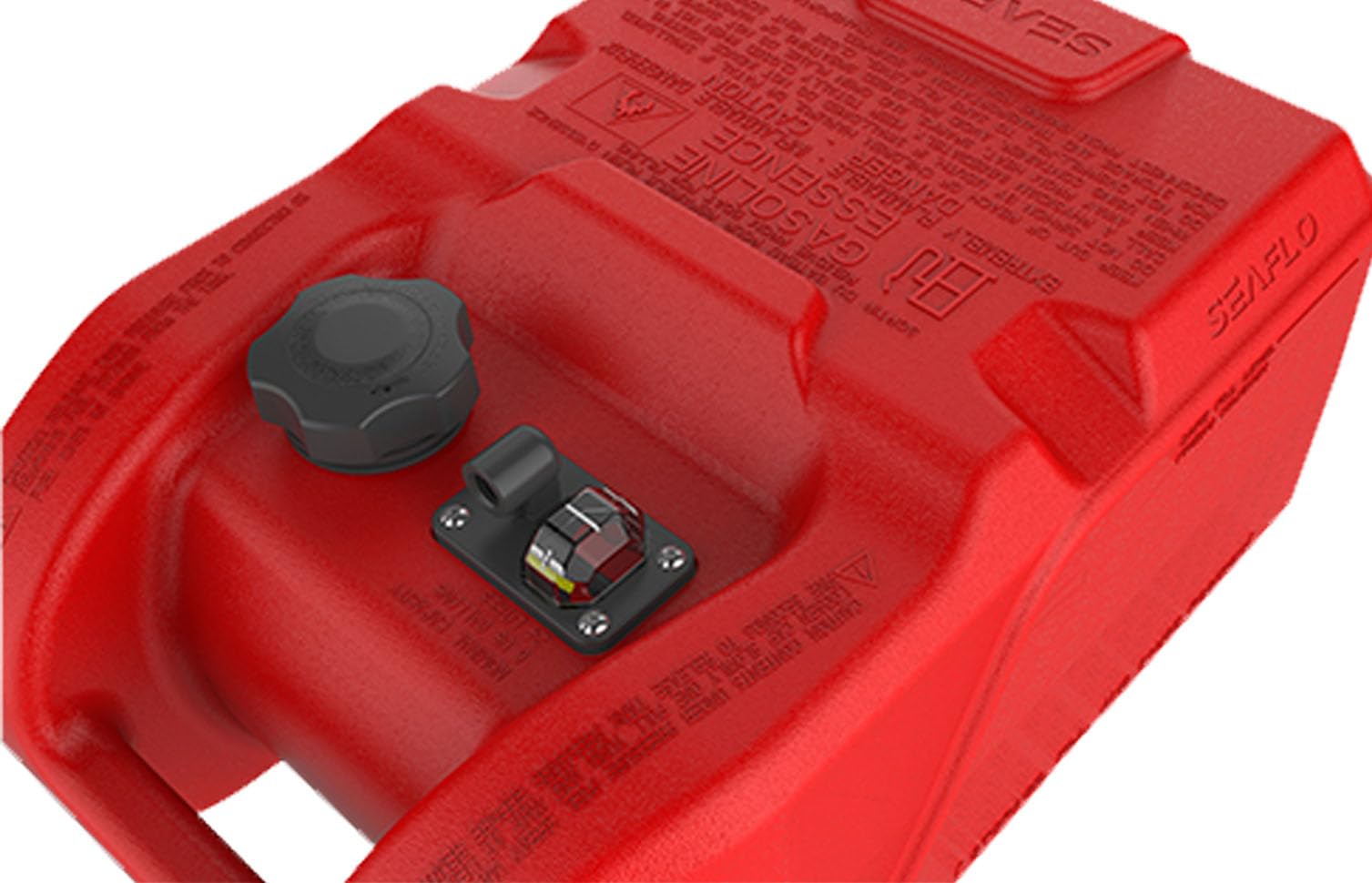 LIGHTEU, SEAFLO Tragbarer Boot Kraftstofftank 24L (6 Gallonen) Benzintank mit Füllstandsanzeige Marine Außenborder Tank HDPE Rot, SFGT-24-01