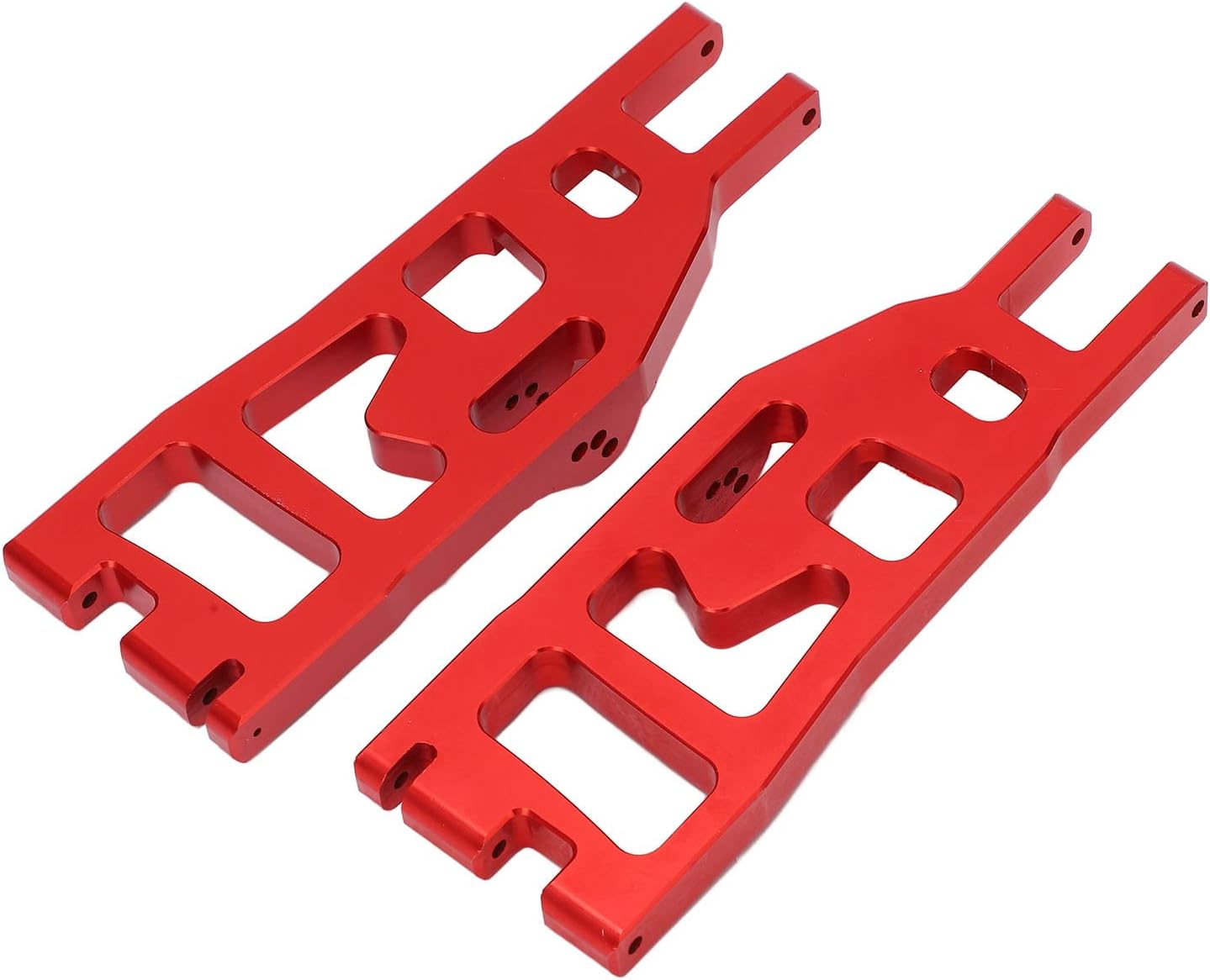 VGEBY RC Suspension Arms, 2Pcs RC Front Lower Swing Arm CNC Machining Front Lower Suspension Arm Suitable for 1/6 for RC Truck(Red) Rc 1/6