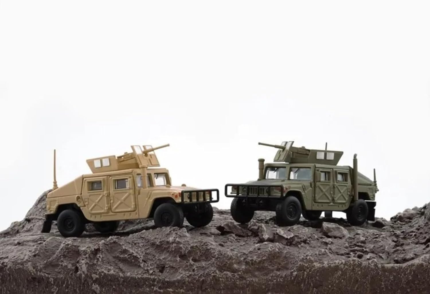 HTLNUZD 2025 1/64 Diecast Military Vehicle | Adult Collectible Toy Model, Perfect for Gift | Inspired by Humvee 4-CT (Yellow-LHD)