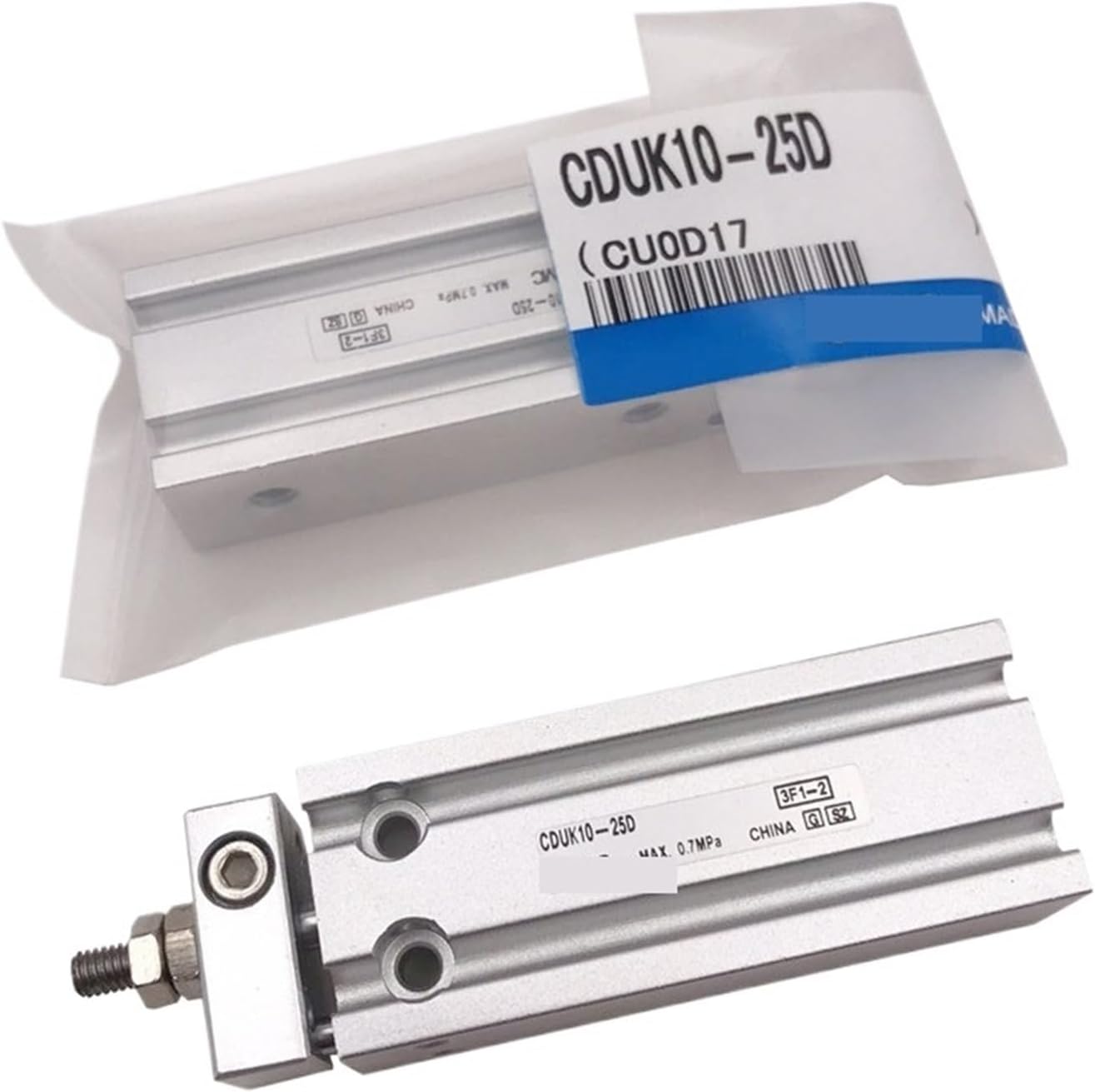 1pcs CDUK10-5D CDUK10-10D CDUK10-15D CDUK10-20D 25D 30D Cylinder Non-Rotating Rod Double Single Acting Rod(CDUK10-20D)