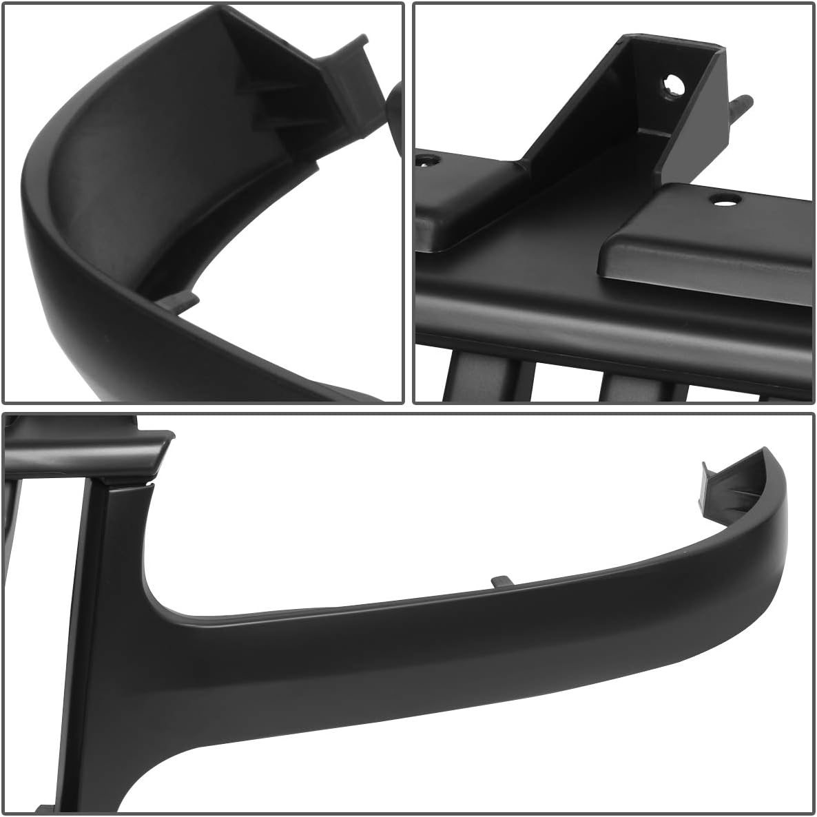 DNA MOTORING GRF-001-T2-MBK ABS Badgeless Fence Front Bumper Grille Compatible with 99-02 Silverado 1500 2500 LD, 00-06 Suburban 1500 2500 / Tahoe