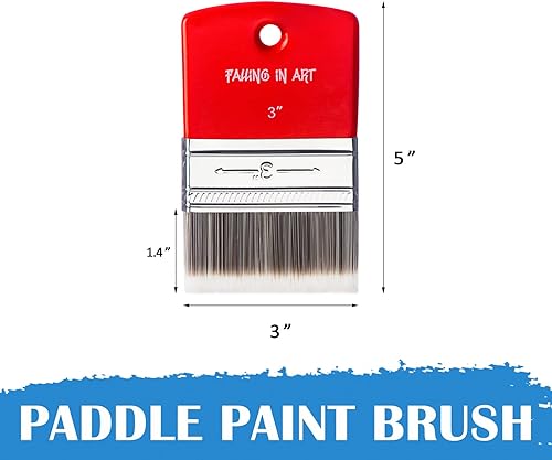Miniatura 2 de Falling in Art Pincel Plano de Paleta para Pintura, Pincel de Escala para Pinturas al Óleo y Acrílicas, 3 Pulgadas