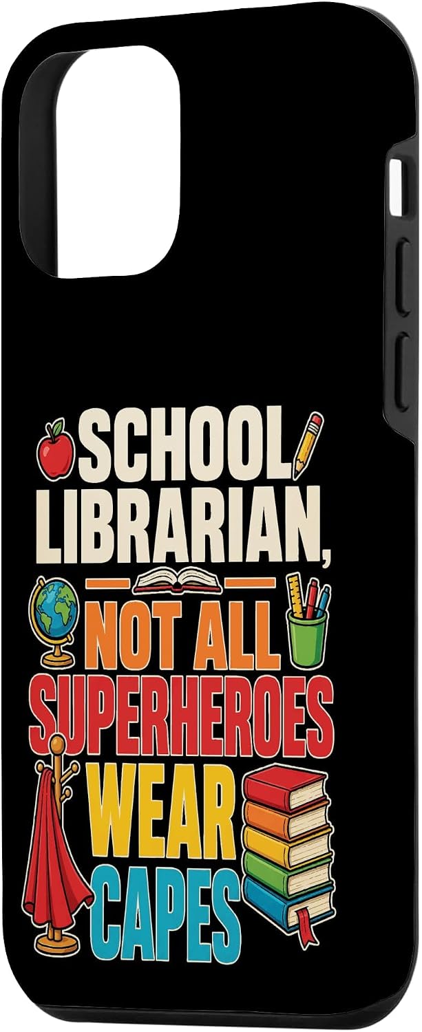 School Librarian Not All Superheroes Have Capes Elementary Case for iPhone 12 mini image 2