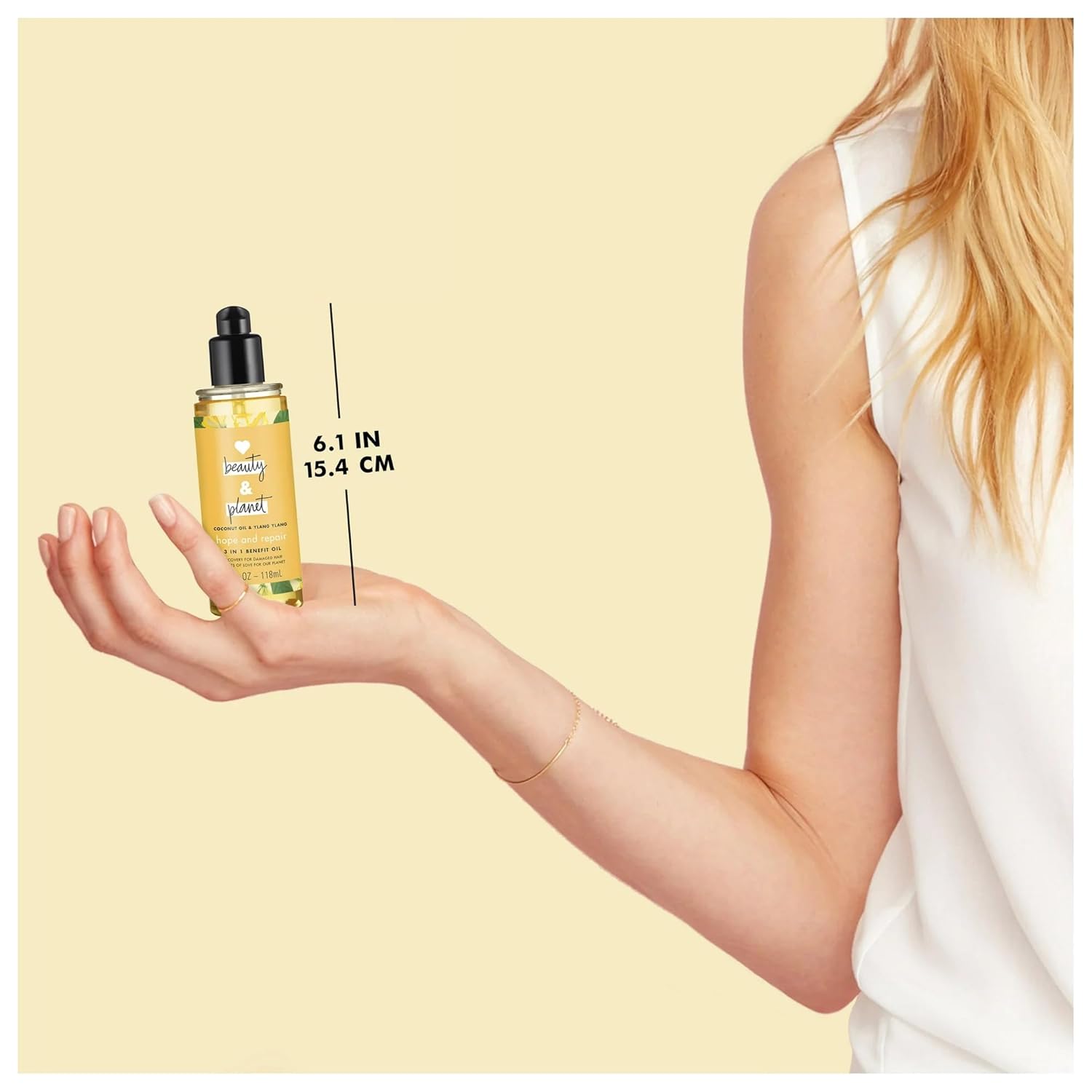 Love Beauty and Planet 3-in-1 Benefit Oil for Unisex, Coconut Oil and Ylang Ylang, 4 Ounce