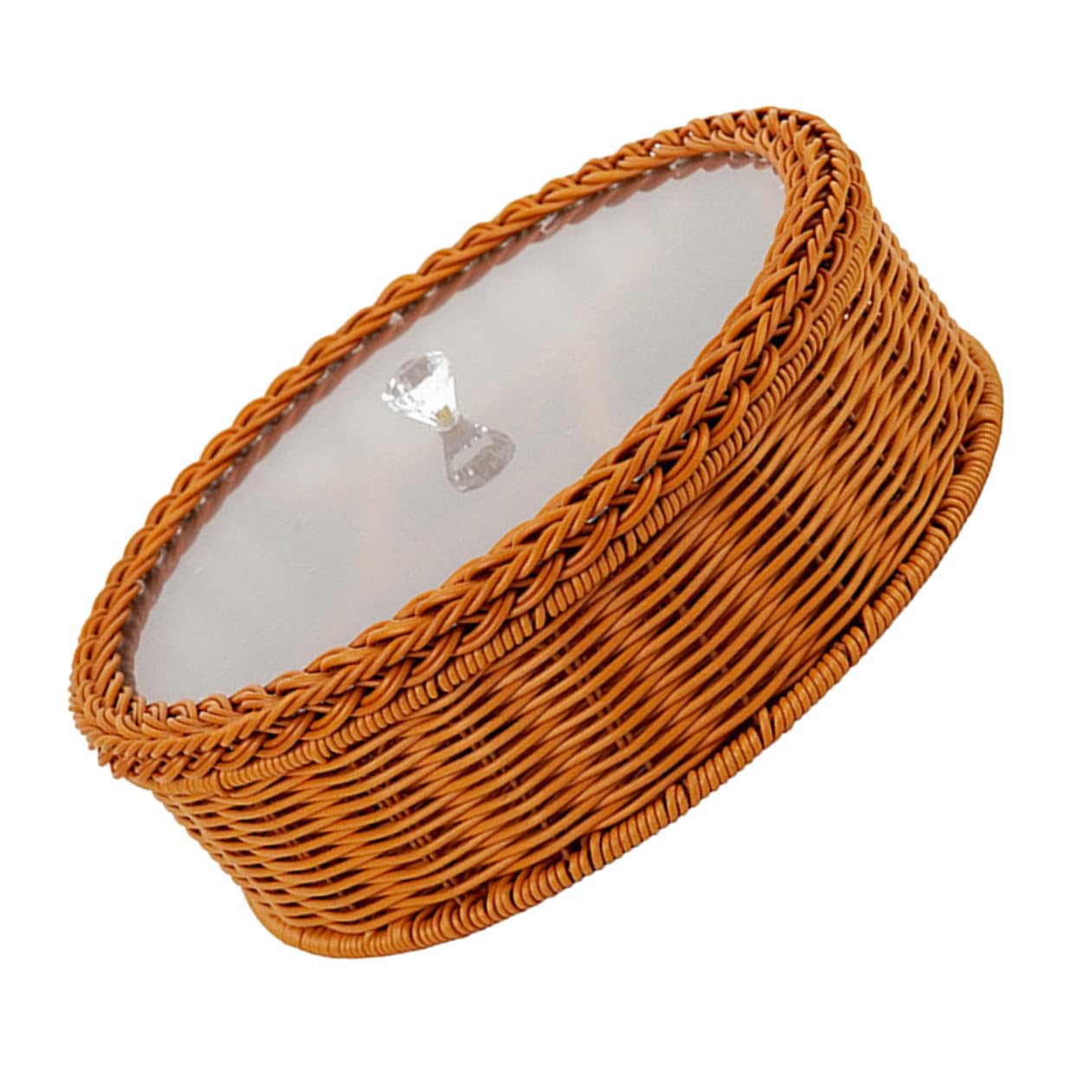 NUOBESTY Panier de Rangement pour Noix et Fruits Secs en Plastique Marron avec 5 Compartiments, Facile à Nettoyer, pour Bureau ou Chambre