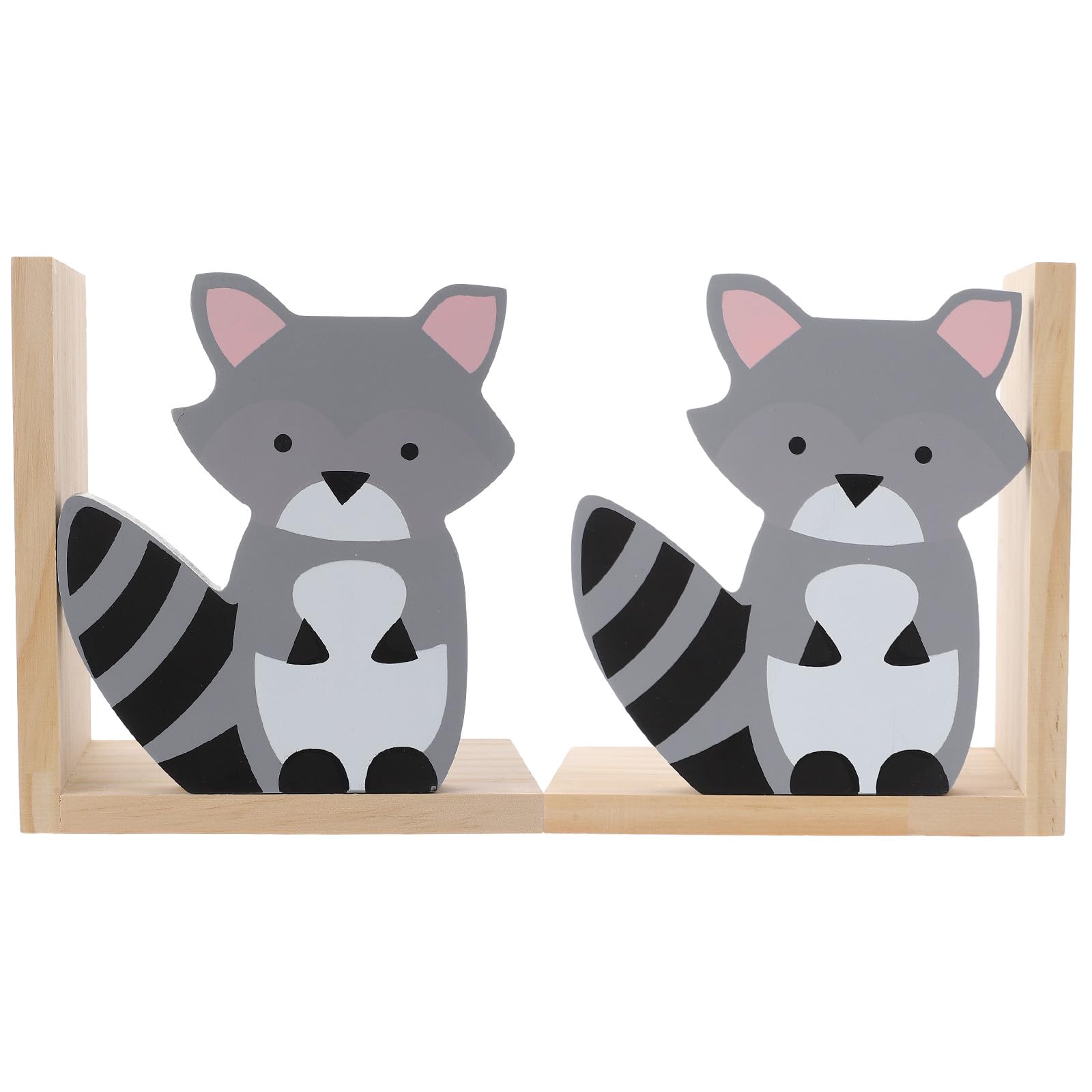 Sujetalibros de madera creativo de mapache para regalar a amantes de la lectura y la decoración