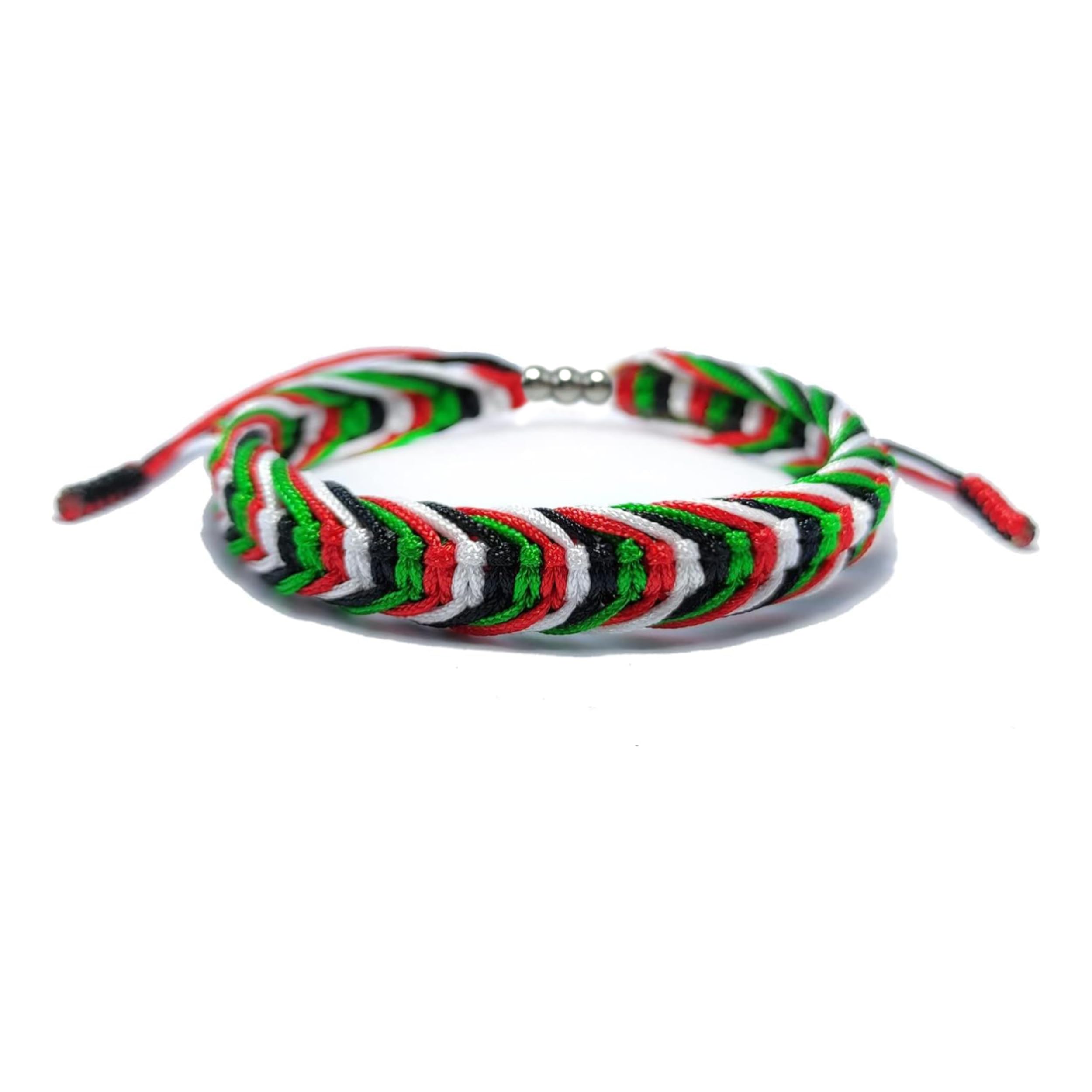 LAMIBEE Country Proud, Country Flag Color Tibetan Wrist Wrap Bracelet, Amulet and Boho Style Rope Bracelet and Bangles for Women, Men, String Thread Bracelets