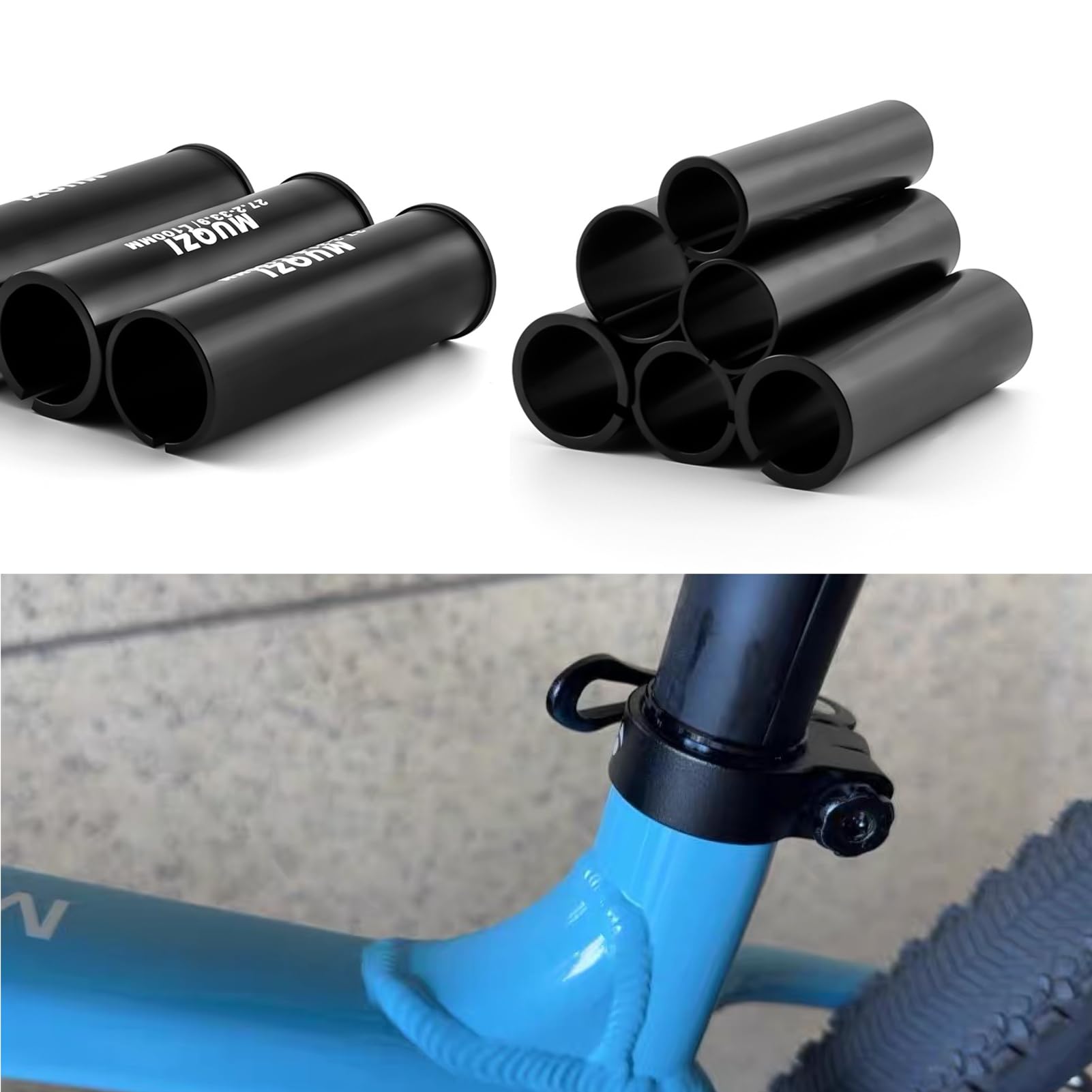Azarxis Adattatore per Reggisella Bici Regolazione per Reggisella Ammortizzato Bici da Corsa Adattatori in Alluminio Adattatore per Reggisella Telescopico MTB