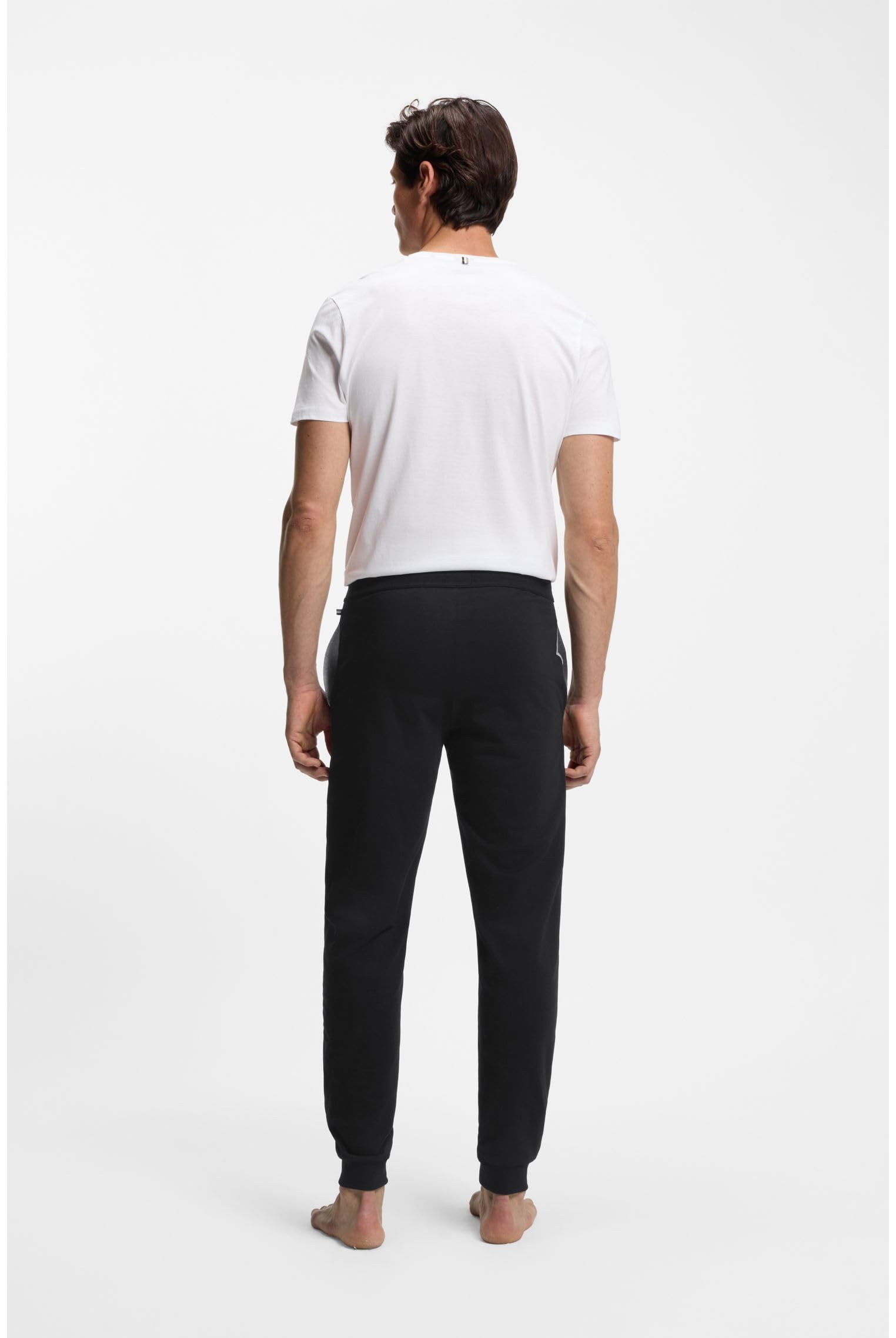BOSS Hommes Mix&Match Pants Bas de survêtement en Coton Stretch à Logo brodé
