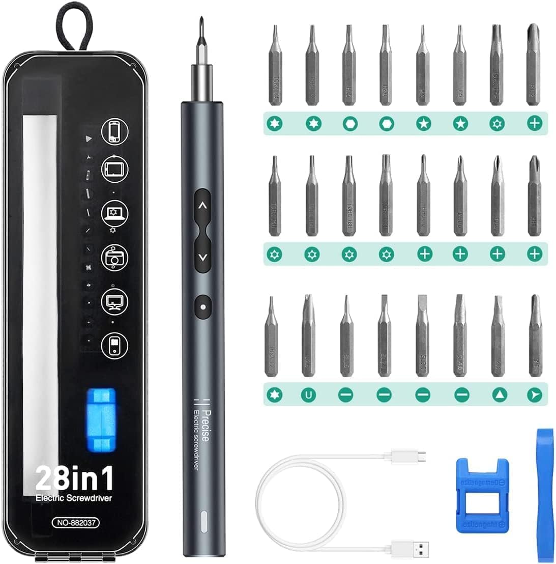 ORIA Electric Screwdriver, (Upgraded) 28 in 1 Cordless Screwdriver