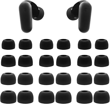 Replacement Silicone Ear Tips for Soundcore by Anker P30i / P20i Earbuds Tips,12 Pairs S/M/L/XL Black