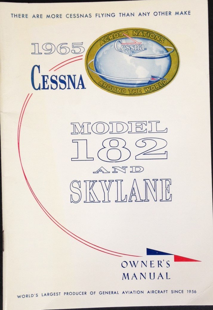 Cover of the 1965 Cessna 182 and Skylane Owner's Manual