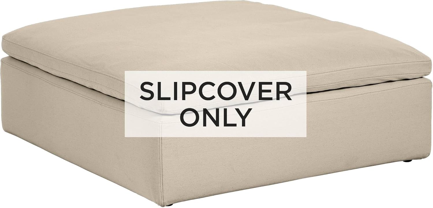 55 Downing Street Sahara Sand Slipcover for Skye Peyton Collection Ottoman