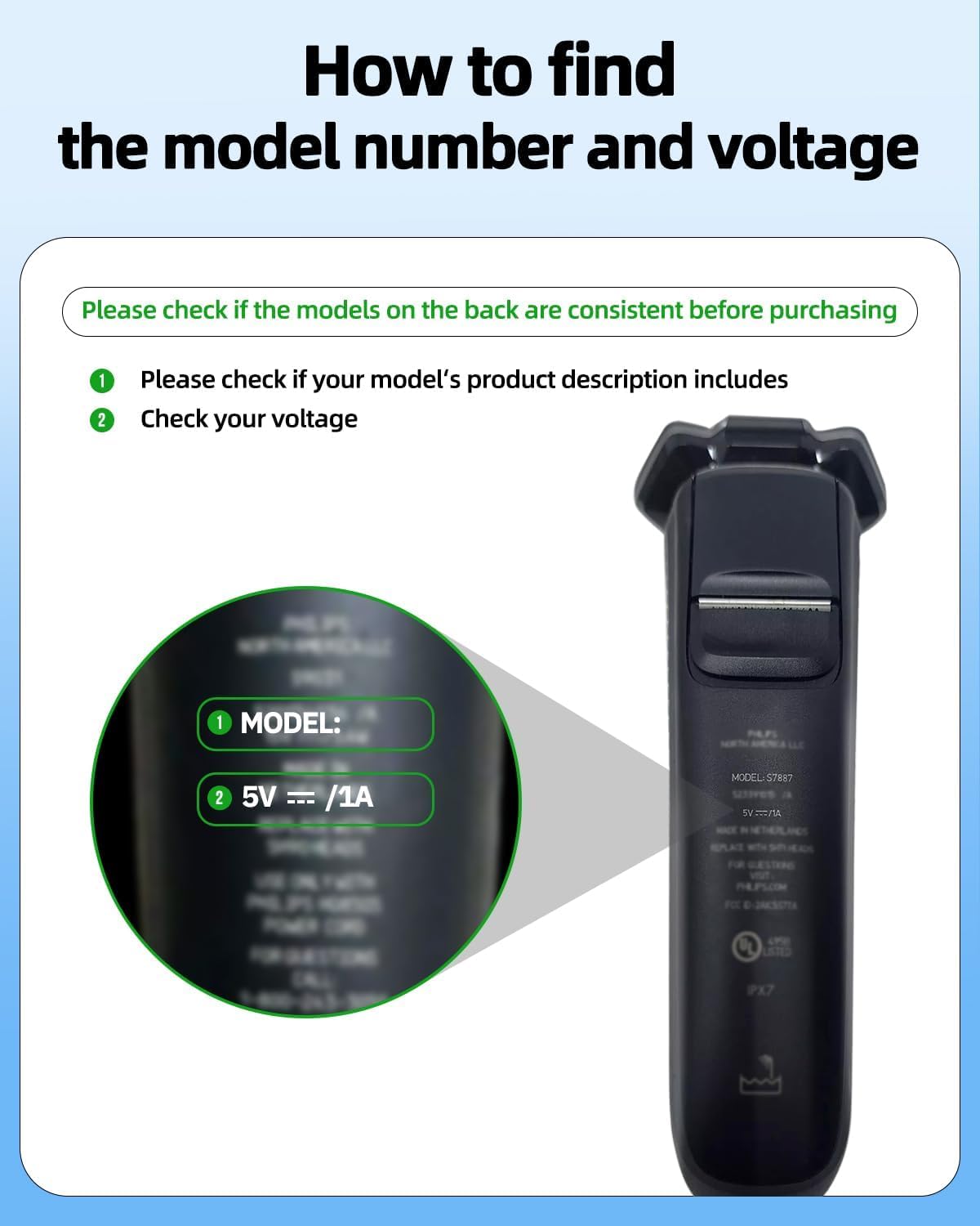 5V USB Charger Cord Fit for Philips Norelco One Blade 360 Newer Model QP2724 QP2834 QP1924 QP4631 QP6542 QP4530, MG7910 MG5910 MG9510 MG9525, X3001 S3341 X3052 S3242, for Phillips Power Shaver Cable