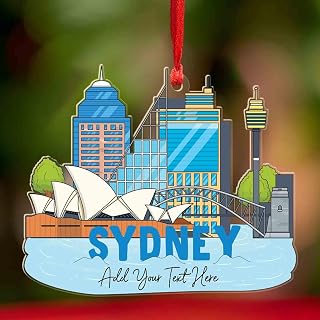 Personalized Sydney Opera House Ornaments, Custom Harbour Bridge Shaped Ornament, Acrylic Sydney City Skyline Ornament, Australia Landmark Christmas Ornaments 2025, Australian Souvenir Travel Gift