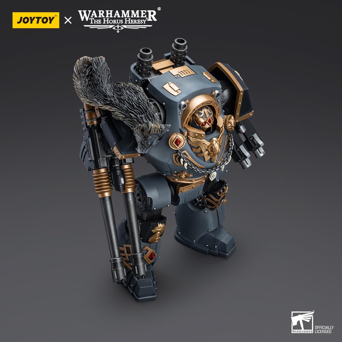 LEBOO JoyToy Warhammer The Horus Heresy Space Wolves Contemptor Dreadnought con Gravis Bolt Cannon 9,5 1/18 Scala Action Figure da collezione