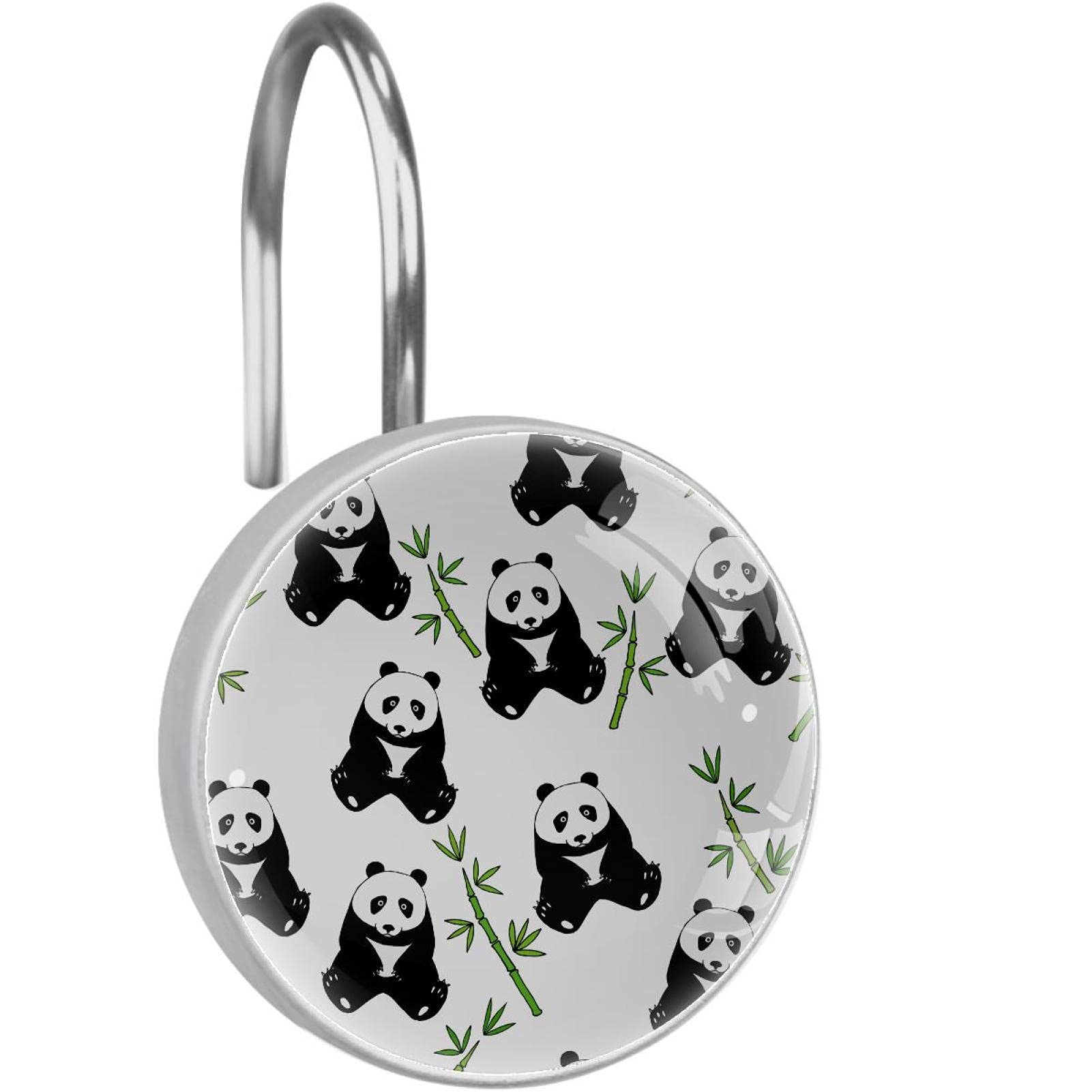 Crochets pour rideau de douche panda pour créer une salle de bain zen