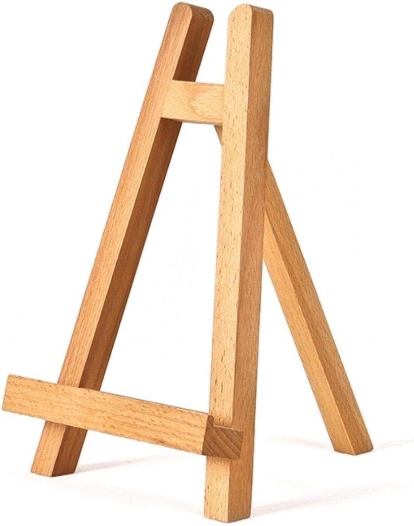 KINGART Small Tabletop Display Easel, Holds Up to 10" Canvas, Solid Wood, Portable