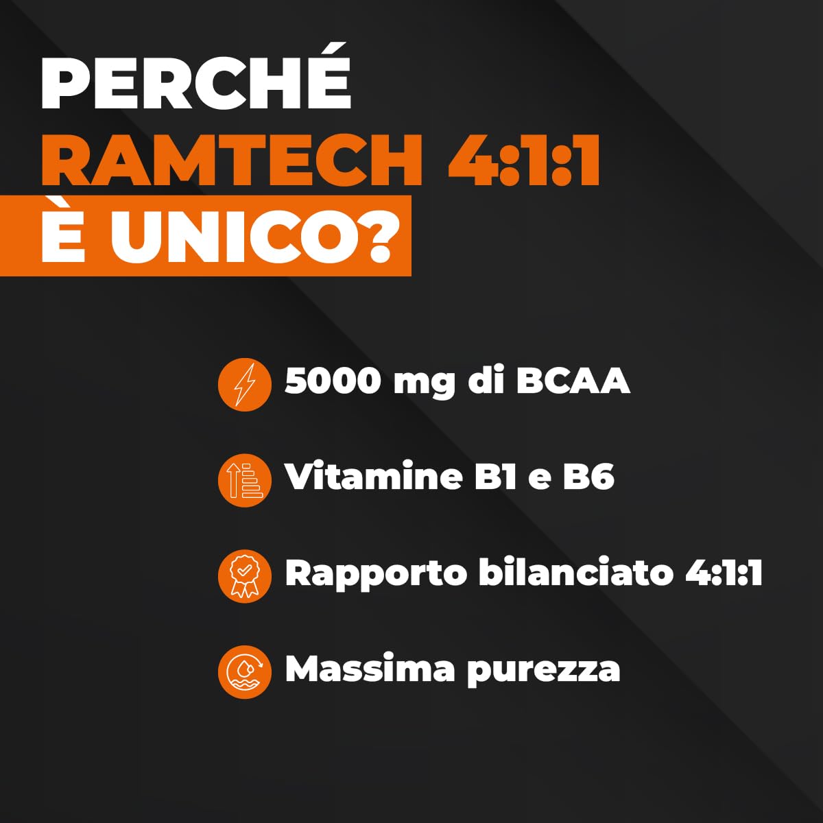 EthicSport Ramtech BCAA 4:1:1 – Aminoacidi ramificati con vitamine B1 e B6 – Supporto nutrizionale per sport intensi – 120 capsule – Doping free tested*