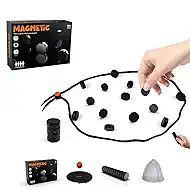 2026 New Magnetic Chess Game Set with 20 Stones & Rope for Adults Kid, Portable Multiplayer Magnet Strategy Board Game, Christmas New Year Family Games for Kids and Adults