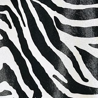 – Contemporary Faux Leather Collection - Zebra Black White Vinyl Fabric Material Faux Leather Sheets for DIY, Crafts…