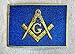 Masonic Flag Patch Embroidered Iron-On Freemason Emblem Mason G Square Compass