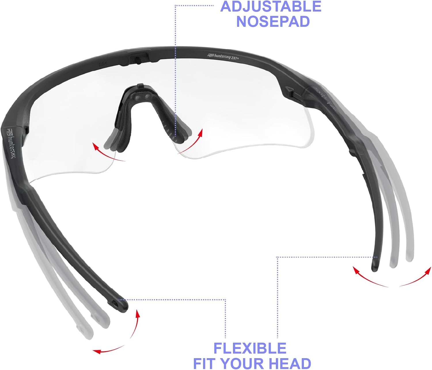 HTS HUNTERSKY Eye Protection Anti Fog Sport Safety Glasses for Women Youth Teen Running Cycling Riding Pickleball Range S54