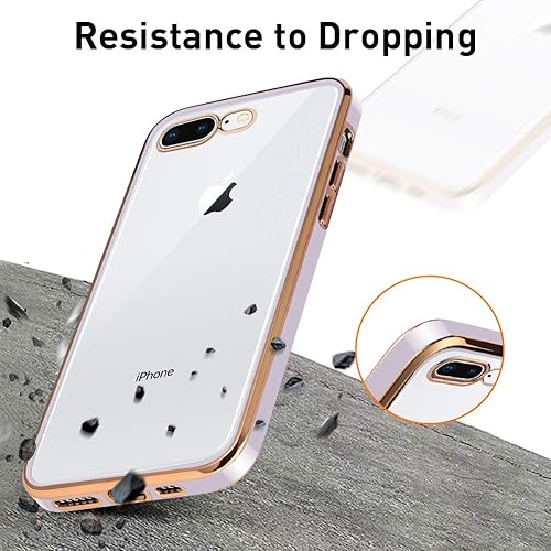 Miniatura 4 de MOWIME Funda transparente para iPhone 7 Plus, iPhone 8 Plus, carcasa protectora transparente de TPU suave, antiarañazos, a prueba de golpes, color