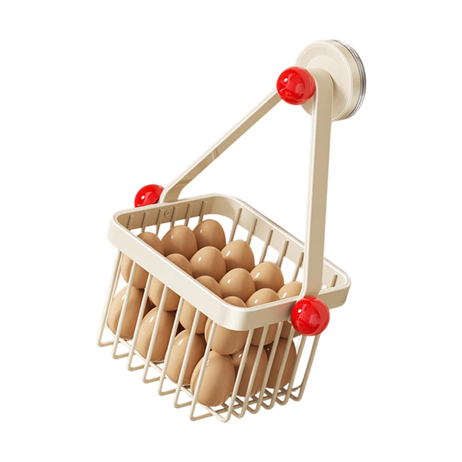 Kalttoy Duty Adhesive Kitchen No Drill Wall Mounted Basket with Carbon Steel Rustproof for Spices Storage Rustproof Ventilated Kitchen Basket