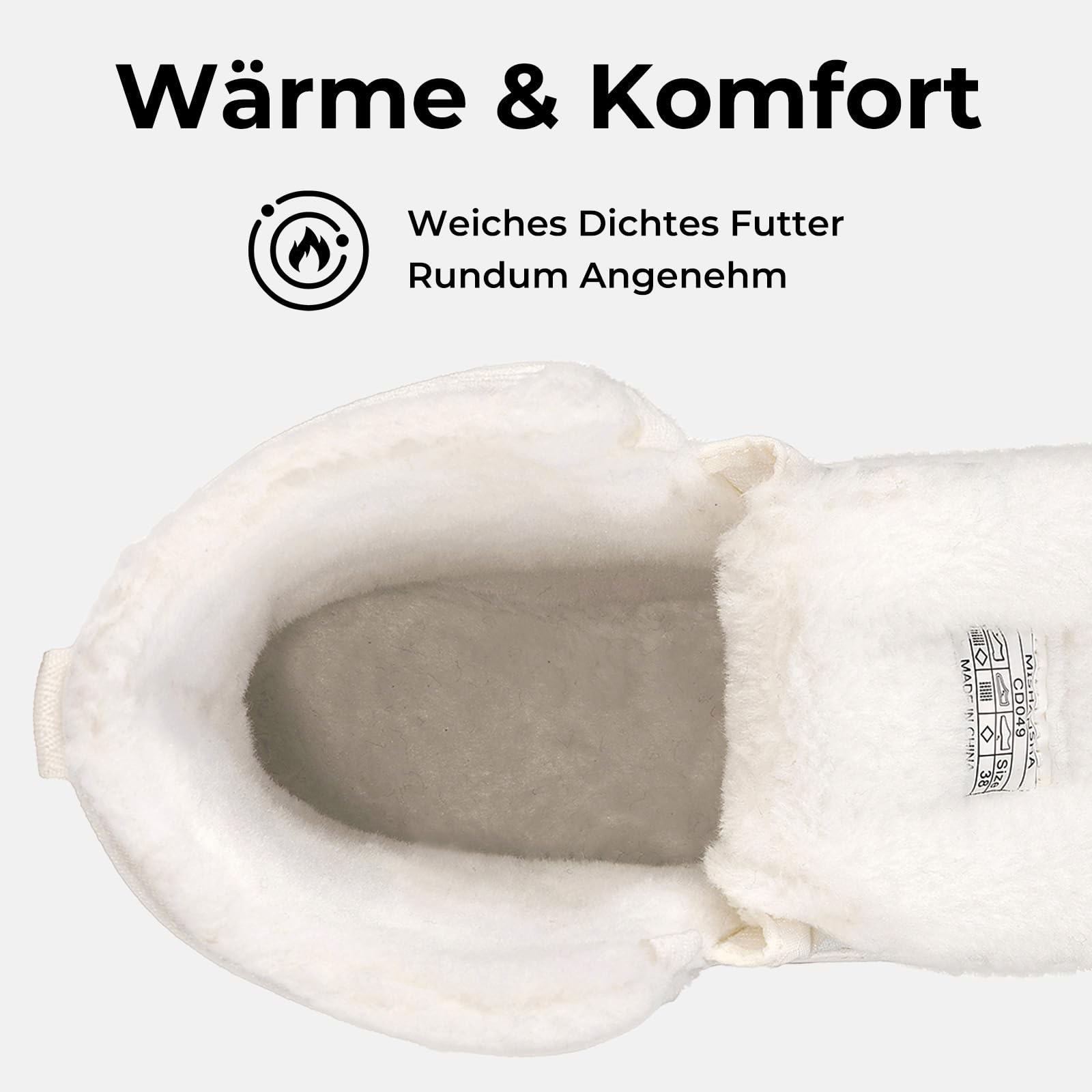 Mishansha Stivali Donna Invernali Scarpe Neve Stivaletti Pelliccia Fodera Caldo Antiscivolo Stivali da Neve Taglie 36-42