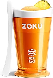 Original Slush and Shake Maker, Compact Make and Serve Cup with Freezer Core Creates Single-Serving Smoothies, Slushies and Milkshakes in Minutes, BPA-free, Orange