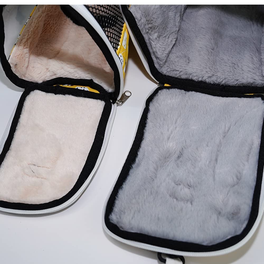 Vogelkäfige Warm Pet Vogel Träger Leichter Papageikäfig Tragbar mit Plüsch Zuckergleiter Rucksack Hamster Tasche for Kleintiere Zubehör(A,H)