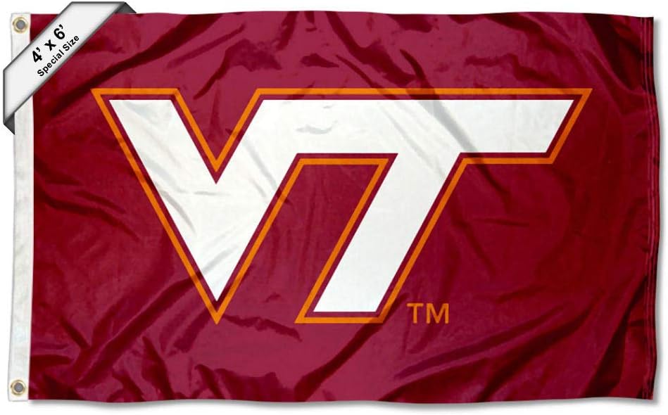 VA Tech Hokies 4 ft x 6 ft Flag