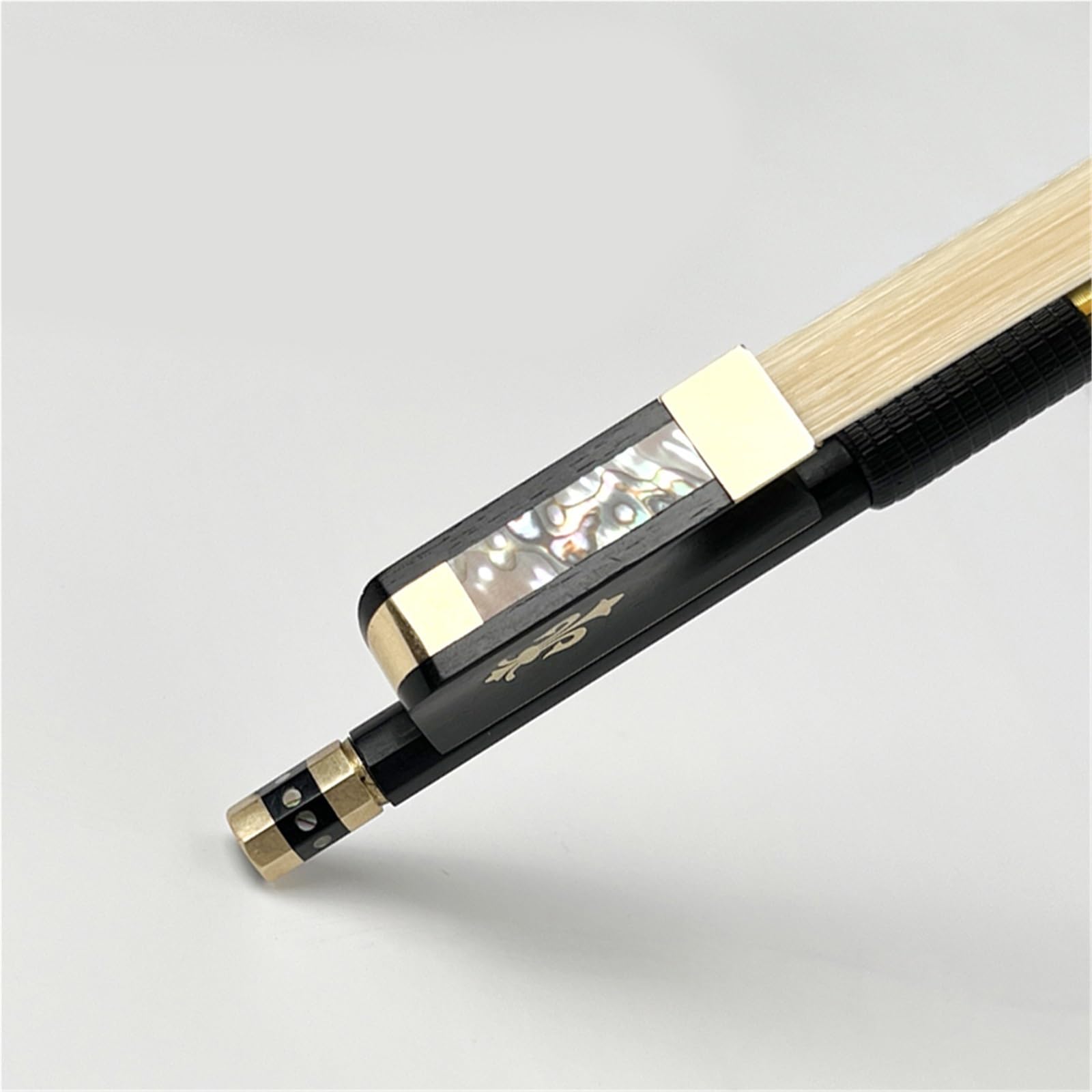 Geigenbogen zum Spielen Schwarzer Carbonfaser-Geigenbogen runder Bogen natürlicher Rosshaar-Grad Prüfungsleistung Bratschenbogen(Viola bow)