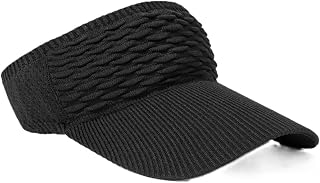Hair Drama Co. Ribbed Sun Shade Visor Cap for Women | Wide Brim Round Sun Hat for UV Protection | Summer Ribbed Beret Cap ... Price In India