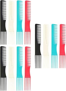 Artibetter 12pcs Wide Tooth Hair Combs Multi-function Styling Detangling Combs for Men and Women Professional Portable Hairdressing Tools for Salon and Daily Use Random Color Random Color